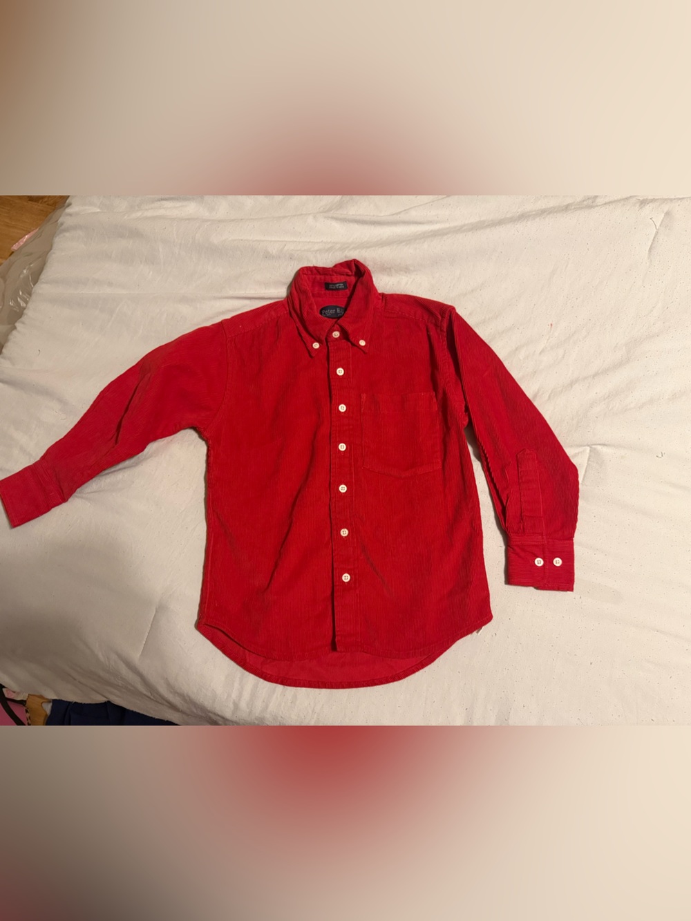 Boy’s Peter Elliot Red Corduroy Button-Down Shirt